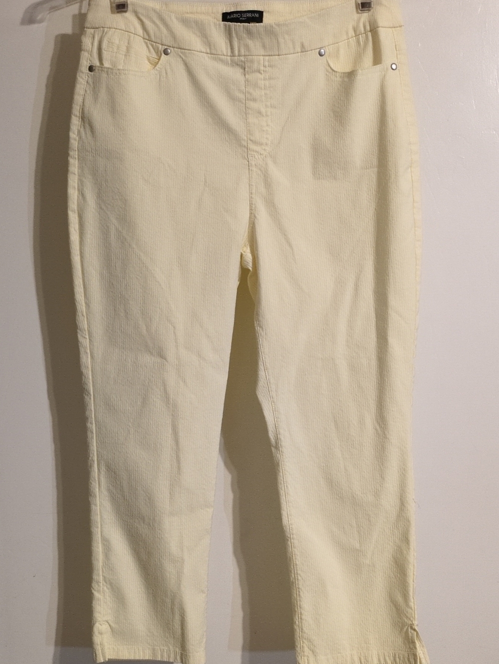 Mario Serrani Yellow Straight-Leg Women’s Lightweight Medium Yellow/White Jeans